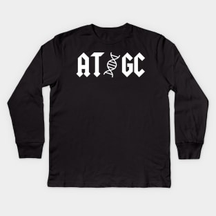 AT GC AC/DC Molecular Biology genetic code Kids Long Sleeve T-Shirt